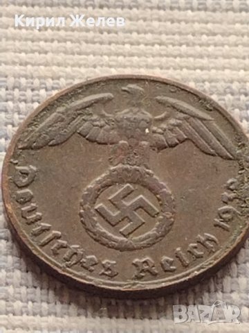 Монета 1 райхсфенинг 1939г. Германия Трети Райх с СХВАСТИКА за КОЛЕКЦИЯ 33017, снимка 7 - Нумизматика и бонистика - 42823423
