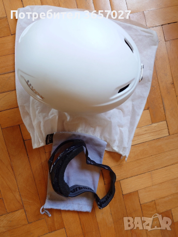 Ски каска Uvex с очила Alpina, снимка 7 - Зимни спортове - 52668185