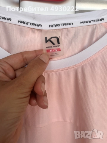 Дамска спортна тениска Kari Traa, размер XL, розова – Като нова, снимка 4 - Спортни екипи - 55806431