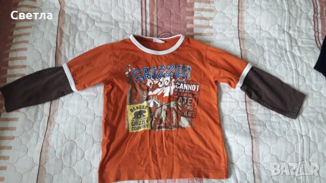 Памучни блузи за ръст 104-110 см, 3 броя, снимка 5 - Детски Блузи и туники - 30669241