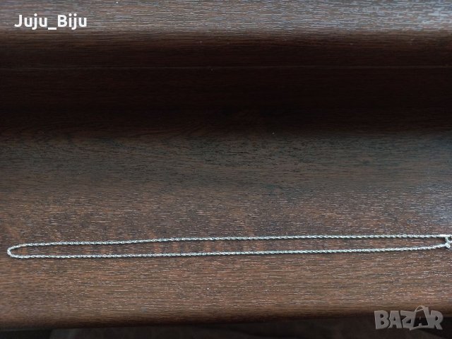 Сребърен синджир дължина около 50см може да се направи с дължина по Ваш избор , снимка 1 - Колиета, медальони, синджири - 34073093
