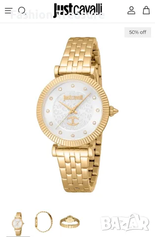 ⌚️ Дамски часовник Just Cavalli в златист 