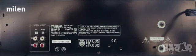 Двукасетен дек Yamaha KX-W321, снимка 8 - Ресийвъри, усилватели, смесителни пултове - 56126064