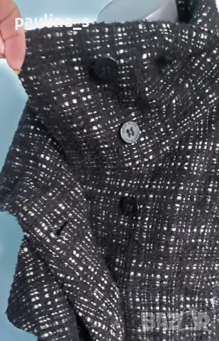 Karen Millen / Палто с висока яка и жабо / букле / вълна , снимка 15 - Палта, манта - 48793936