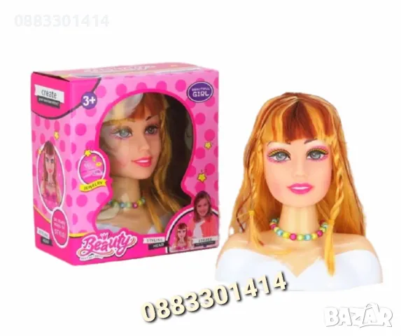 Модел за прически Кукла с руса коса 