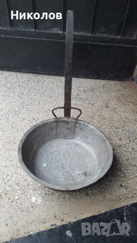 Стар калайдисан меден тиган, снимка 9 - Съдове за готвене - 52963266