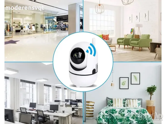 WIFI IP камера въртящ се електронен бебефон с HD изображение и двупосочно аудио, снимка 2 - IP камери - 55728010
