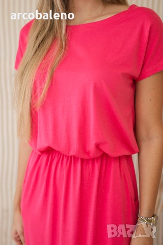 Дамска рокля от вискоза с джобове, 4цвята , снимка 5 - Рокли - 46504356