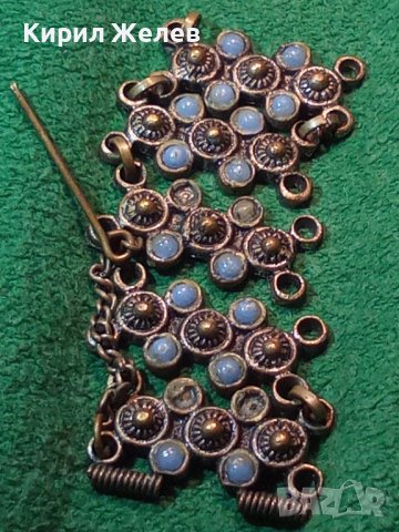 ВЪЗРОЖДЕНСКА БРОНЗОВА ГРИВНА ЕЛЕМЕНТИ с КАМЪНИ и ЩИФТ 11874, снимка 9 - Антикварни и старинни предмети - 30652662