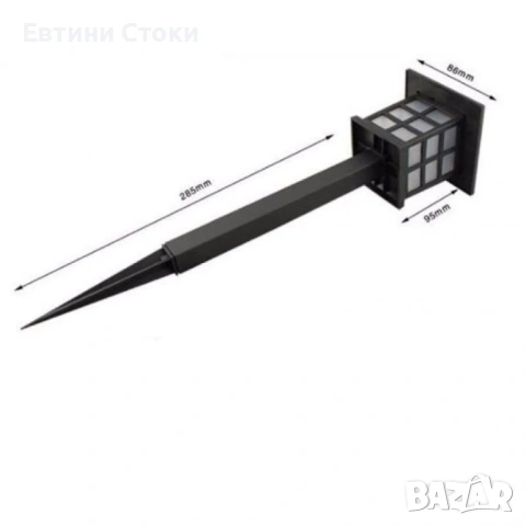 Соларен комплект от 6 LED градински лампи – 27 см височина, снимка 7 - Соларни лампи - 54111330