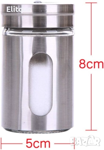 Стъклена солничка за подправки, снимка 8 - Други - 52901423