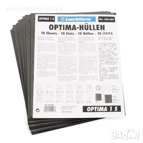 Leuchtturm Optima-1S черни листа- една банкнота 10 броя