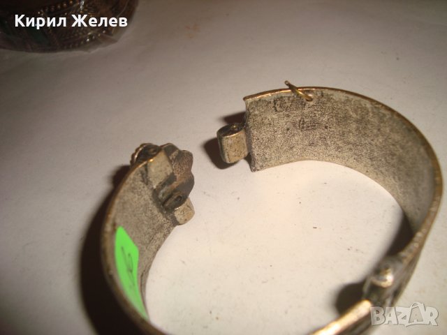 СТАРА БРОНЗОВА ФЛОРАЛНО ОРНАМЕНТИРАНА ВЪЗРОЖДЕНСКА РЯДКА ГРИВНА ПОСРЕБРЕНА 2204, снимка 15 - Антикварни и старинни предмети - 31720368