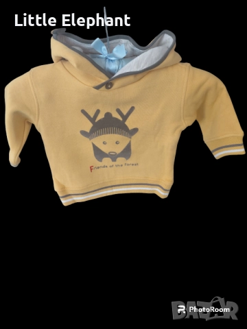Суитчер с качулка за момченце на 9-12 месеца еленче"Friends of the forest",Англия/нов