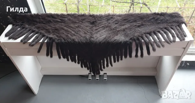 нов плетен шал естествен косъм налично, снимка 5 - Шалове - 48657379