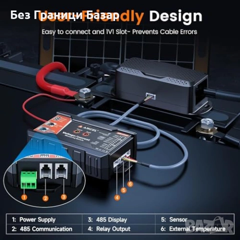 Нов уред Смарт батериен монитор ANCEL BM1000 400A Bluetooth шунт кола, снимка 5 - Друга електроника - 53915175