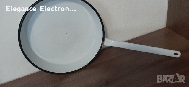 Българска емайлиран тиган 28см, снимка 2 - Съдове за готвене - 35607302