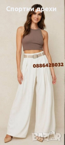 Прекрасен модел пола-панталон с колан и джобове, снимка 2 - Панталони - 54023809