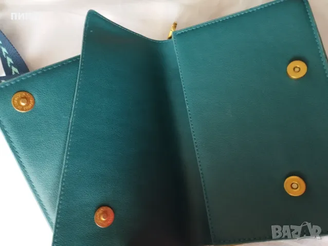 ЕСТЕСТВЕНА КОЖА дамска чанта през рамо, цвят зелен, снимка 5 - Чанти - 48194504