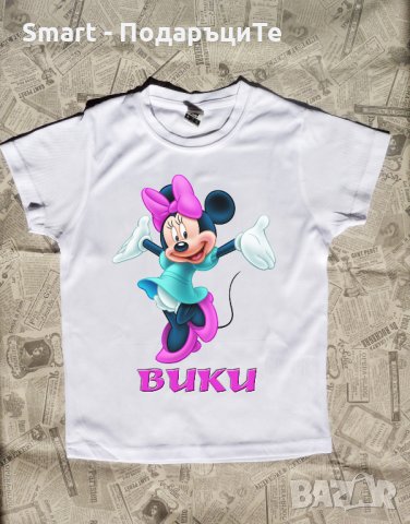 Детска тениска (момиче) с любим герой и име - 4-6 години, снимка 4 - Детски Блузи и туники - 29535028