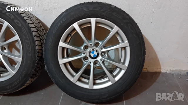Оригинални джанти BMW 16" 7JX16 H2 със зимни гуми Debica Frigo HP2 8mm грайфер made in France., снимка 2 - Гуми и джанти - 51725188