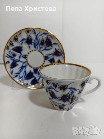 Чаша за чай от съветски порцелан ЛФЗ, снимка 2 - Чаши - 52595952