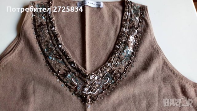Топ ZARA с мънисти, L