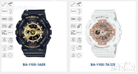 НАМАЛЕНИЕ НА ЧАСОВНИЦИ CASIO G-Shock Baby-G Edifice Beside Sheen ЧАСОВНИК КАСИО BA GMA GA EFR, снимка 7 - Мъжки - 9238587
