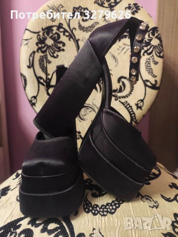 Високи дамски обувки на висок ток с платформа , снимка 6 - Дамски обувки на ток - 53181419