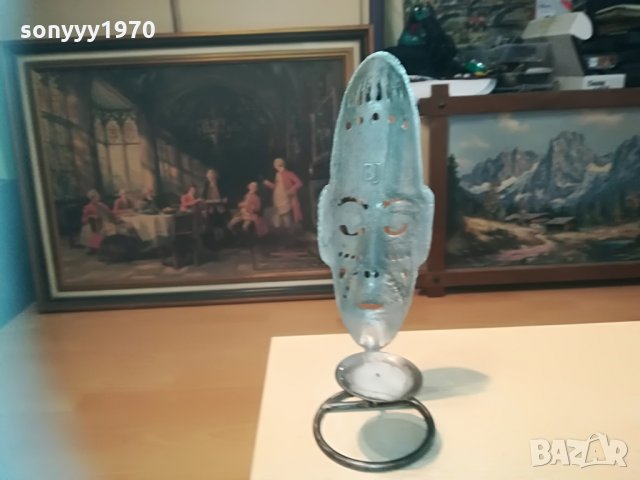 МЕТАЛНА МАСКА-СВЕЩНИК-32Х11СМ-ВНОС ШВЕИЦАРИЯ, снимка 9 - Колекции - 30009328