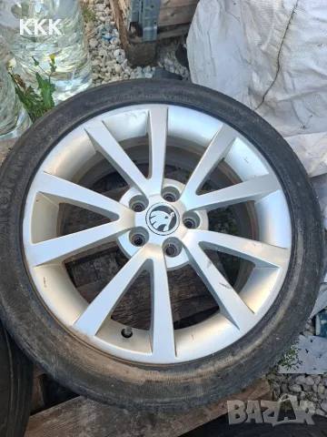 Джанти  SKODA 5 x 100 ET 43 16 ки, снимка 4 - Гуми и джанти - 56189489