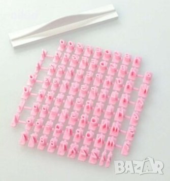 Ръкописни латиница азбука букви числа цифри символи Щампа печат надпис за сладки и бисквитки фондан, снимка 2 - Форми - 42225680