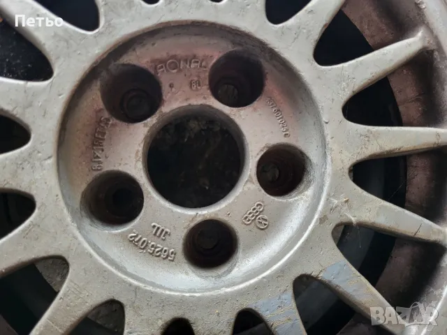 Оригинални джанти RONAL 5x112 6J ET45 със зимни гуми Firestone Winterhawk 3 195/65/15 DOT 2018, снимка 2 - Гуми и джанти - 48042673