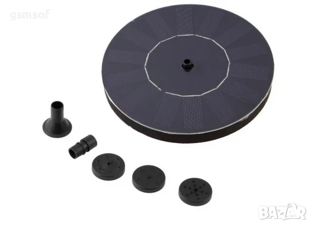 Соларен кръгъл градински фонтан за декорация на дома, градината, снимка 3 - Градински мебели, декорация  - 47745489