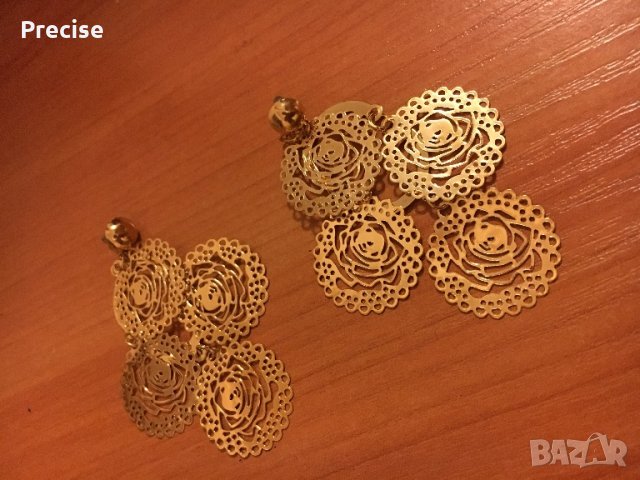 Обеци златни, снимка 5 - Обеци - 29958613