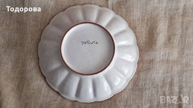 Старинна италианска фруктиера "DERUTA", снимка 3 - Антикварни и старинни предмети - 30161964