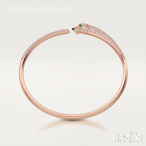 CARTIER Panthere de Cartier Rose Gold Diamonds Дамска Гривна, снимка 9 - Гривни - 53169877