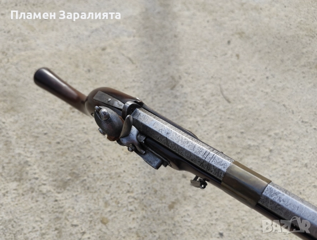 Автентична кремъчна дамаскова пушка, снимка 8 - Антикварни и старинни предмети - 52891453