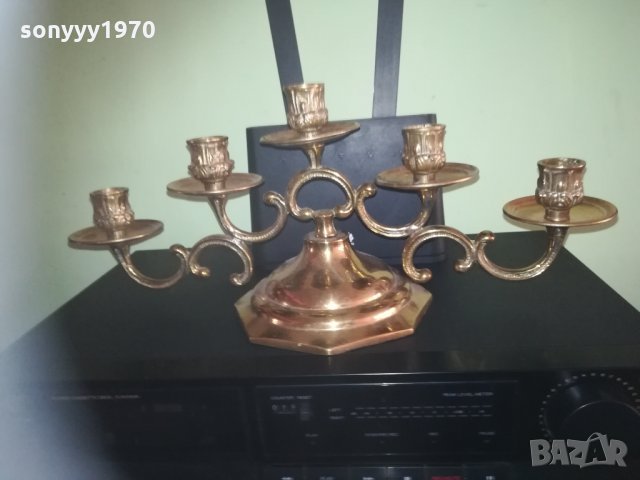 ГОЛЯМ СВЕщНИК ЗА 5 СВЕщИ-40СМ-ВНОС шВЕИЦАРИЯ, снимка 5 - Колекции - 30218600
