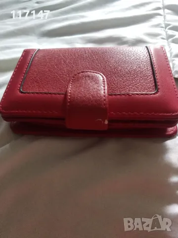 червено кожено портмоне, снимка 5 - Портфейли, портмонета - 47409424