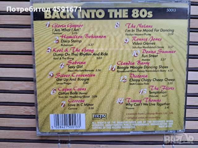 Back Into the 80'S, снимка 3 - CD дискове - 53340927