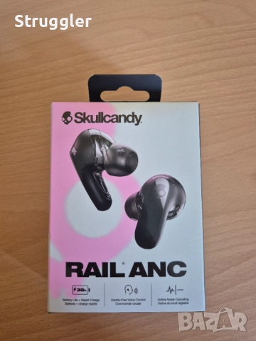 Безжични слушалки Skullcandy - Rail ANC, TWS, черни, снимка 1