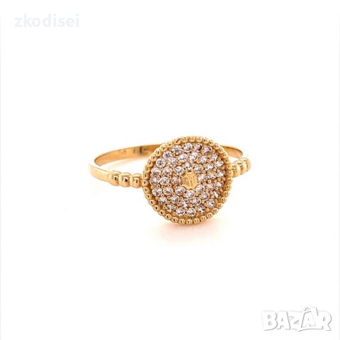 Златен дамски пръстен 1,63гр. размер:56 14кр. проба:585 модел:16456-5, снимка 3 - Пръстени - 40768729