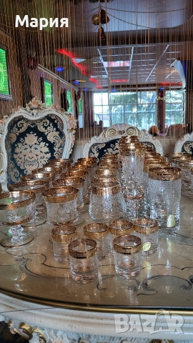 Кристални чаши Мурано Медичи , снимка 3 - Чаши - 52793308