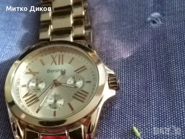 Bershka марков часовник като нов кварцов метална каишка, снимка 2 - Мъжки - 47359097