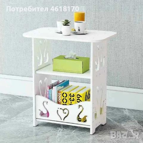 Маса за балкон или офис с три нива на съхранение изработена от устойчива на износване pvc материал, снимка 5 - Маси - 52038092