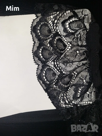 2XL Черни дамски чорапи с дантела , снимка 6 - Бельо - 54361692