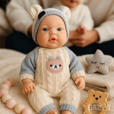 Реалистично говорещо бебе с аксесоар шише, снимка 2 - Кукли - 52583490