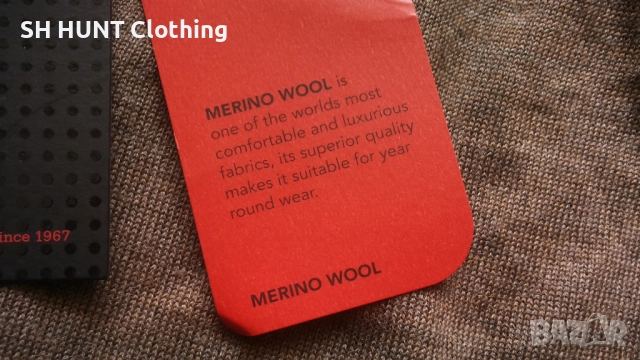 Dressmann Bomber Zip Merino Brown 50% размер XL жилетка 50% Мерино вълна - 1509, снимка 7 - Екипировка - 52507358