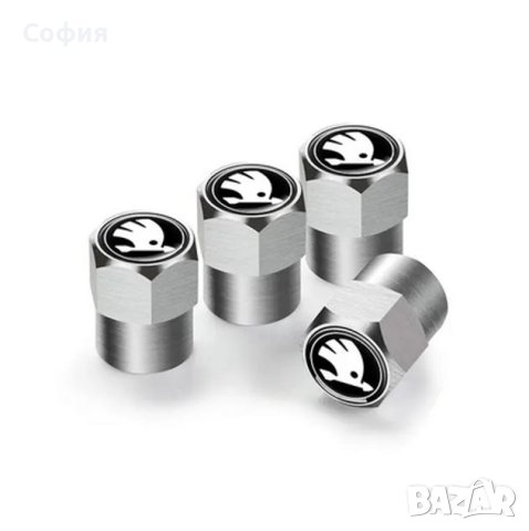 Нови метални капачки за винтили за ШКОДА SKODA и други автомобили НАЛИЧНО, снимка 2 - Аксесоари и консумативи - 44243264